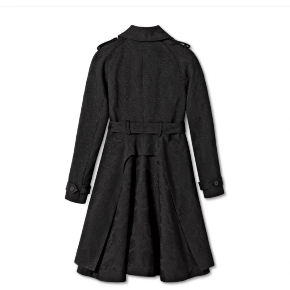 Altuzarra x Target • Black Snakeskin Pattern Trench Coat